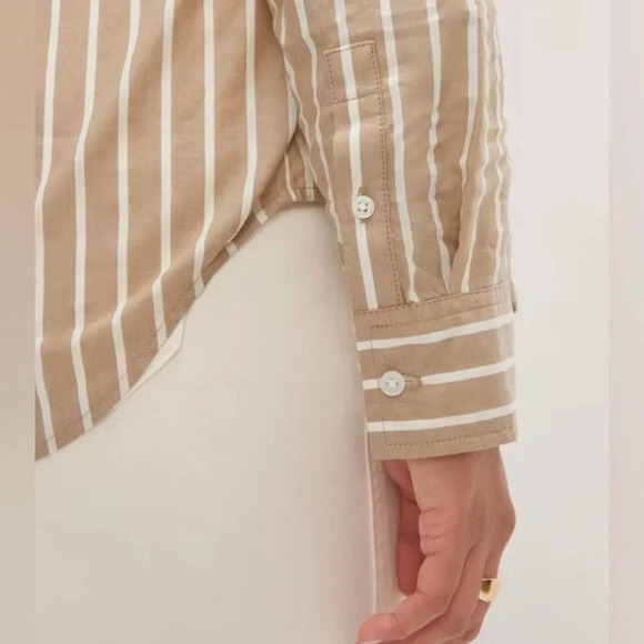 EVERLANE NEW NWT WOMENS TOPS BLOUSE SILKY COTTON SHIRT SIZE SMALL - Picture 4 of 9